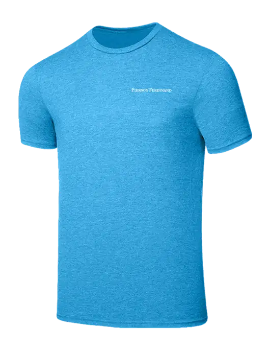 Seriously Soft Heathered Sapphire Blue T-Shirt w/Pierson Ferdinand Logo