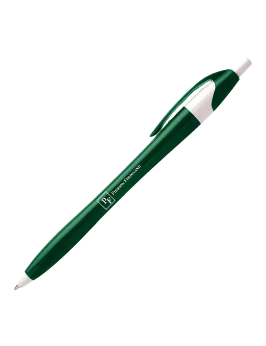 Novella Green/White Executive Pen - Blue Ink w/Full Logo