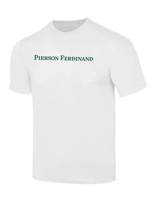 Simply Soft White 4.5oz  Poly/Combed Ring Spun Cotton T-Shirt w/Pierson Ferdinand Logo