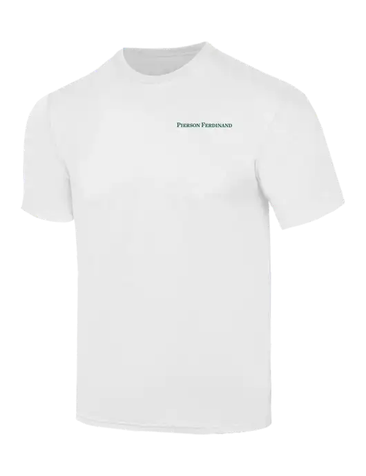 Simply Soft White 4.5oz  Poly/Combed Ring Spun Cotton T-Shirt w/Pierson Ferdinand Logo