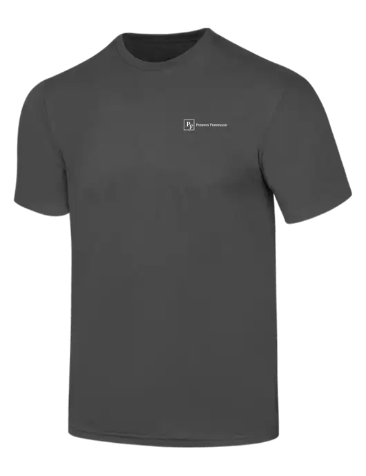 Simply Soft Charcoal 4.5oz  Poly/Combed Ring Spun Cotton T-Shirt w/Full Logo