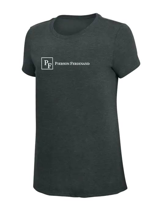 Womens Simply Soft Black Frost 4.5oz Poly/Combed Ring Spun Cotton T-Shirt w/Full Logo