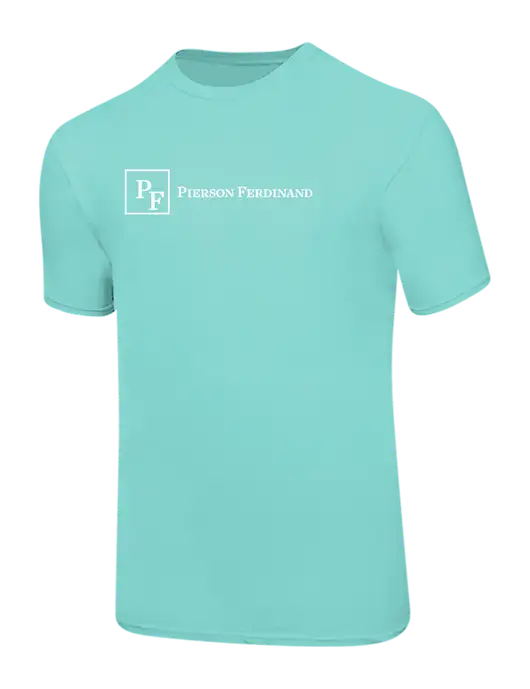 Ring Spun Seafoam 4.5 oz T-Shirt w/Full Logo