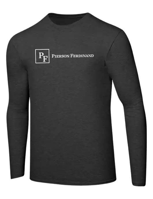 Ring Spun Dark Heather Grey 4.5 oz Long Sleeve T-Shirt w/Full Logo