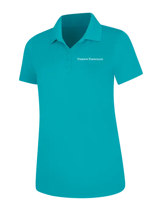 Light Teal Womens Dry Zone UV Mesh Polo w/Pierson Ferdinand Logo