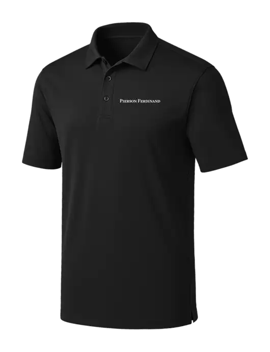 Black Silk Touch Performance Polo w/Pierson Ferdinand Logo