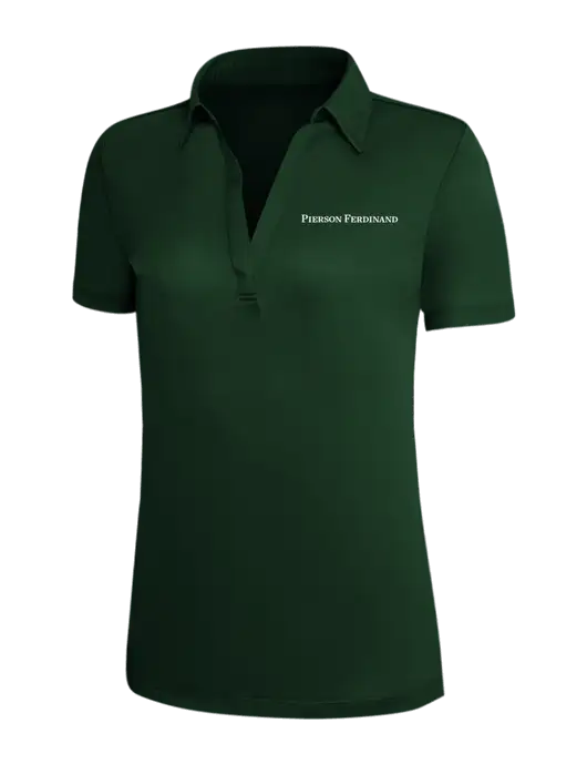 Dark Green Silk Touch Womens Performance Polo w/Pierson Ferdinand Logo
