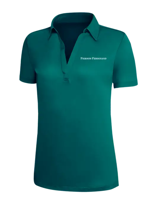 Dark Teal Silk Touch Womens Performance Polo w/Pierson Ferdinand Logo