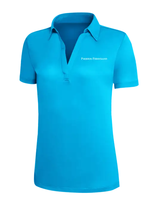 Sapphire Blue Silk Touch Womens Performance Polo w/Pierson Ferdinand Logo