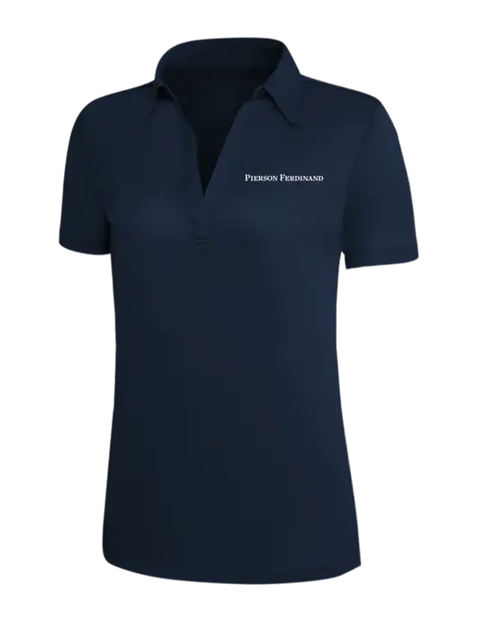 Navy Silk Touch Womens Performance Polo w/Pierson Ferdinand Logo