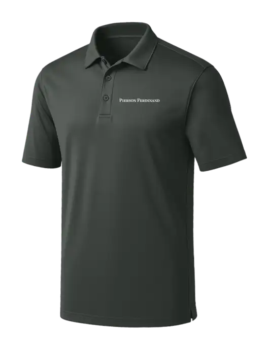 Dark Grey Silk Touch Performance Polo w/Pierson Ferdinand Logo