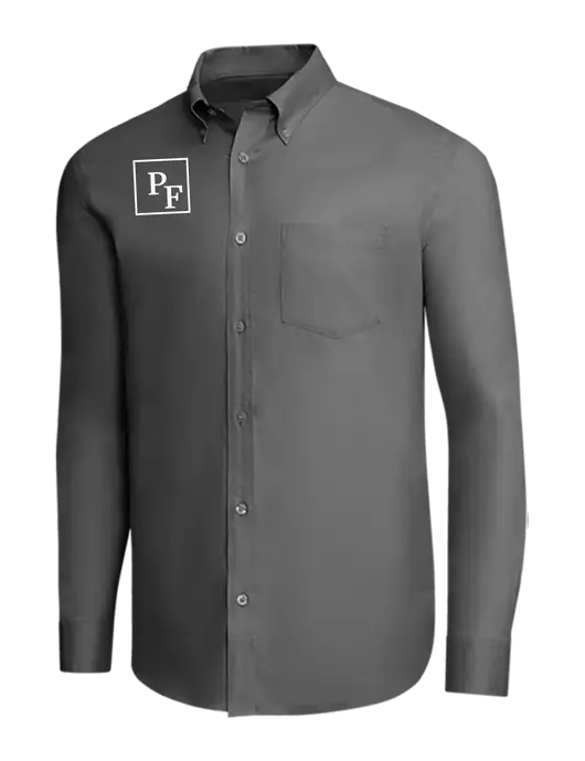 Brooks Brothers Dark Grey Wrinkle-Free Stretch Pinpoint Shirt w/PF Icon Logo
