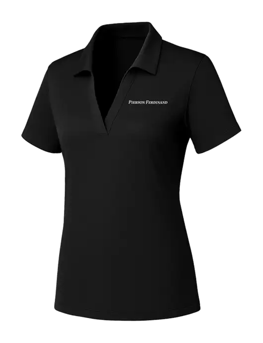 Womens Black PosiCharge RacerMesh Polo w/Pierson Ferdinand Logo
