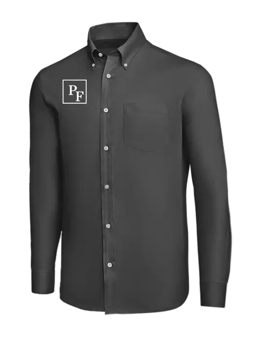 Brooks Brothers Dark Grey Wrinkle-Free Stretch Nailhead Shirt w/PF Icon Logo