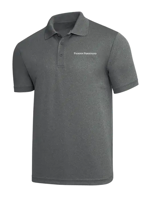Medium Grey Heather PosiCharge RacerMesh Polo w/Pierson Ferdinand Logo