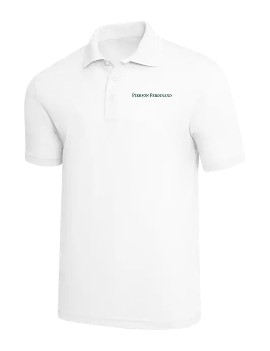 White PosiCharge RacerMesh Polo w/Pierson Ferdinand Logo