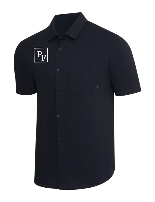 OGIO Black Extend Short Sleeve Button Up Shirt w/PF Icon Logo