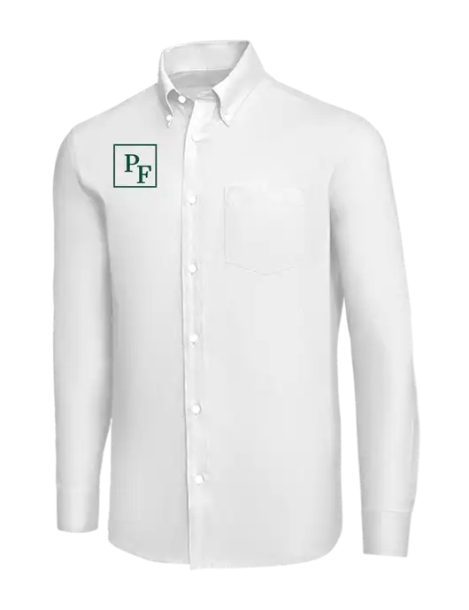 Brooks Brothers White Wrinkle-Free Stretch Nailhead Shirt w/PF Icon Logo