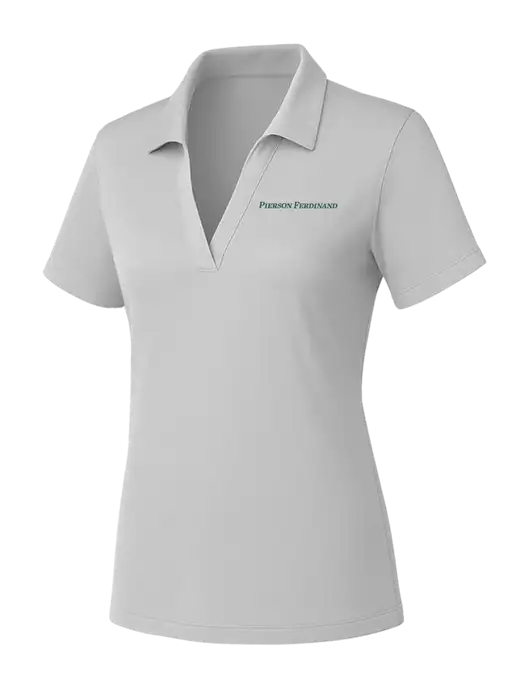 Womens Light Grey PosiCharge RacerMesh Polo w/Pierson Ferdinand Logo