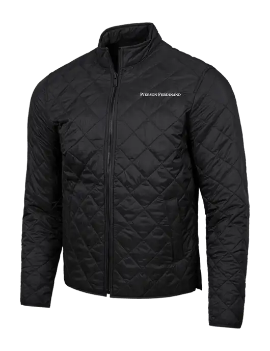 Mercer+Mettle Black Quilted Full-Zip Jacket w/Pierson Ferdinand Logo