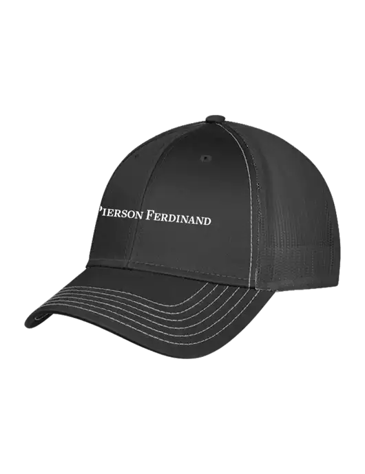 Charcoal Grey Mesh Trucker Cap Snap Back w/Pierson Ferdinand Logo