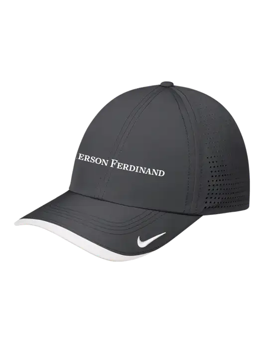 Nike Dark Grey/White Dri-FIT Perforated Performance Cap w/Pierson Ferdinand Logo