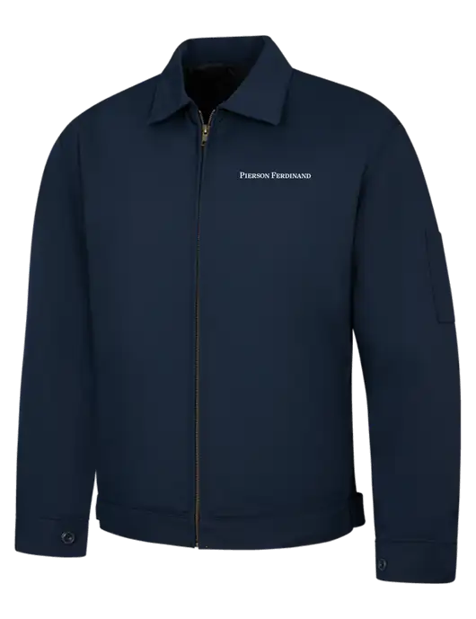 Red Kap Navy Slash Pocket Jacket w/Pierson Ferdinand Logo