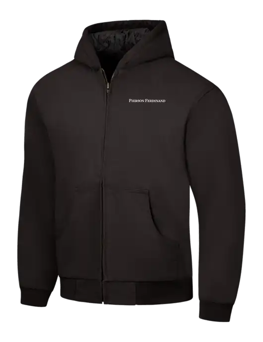 CornerStone Black Duck Cloth Hooded Work Jacket w/Pierson Ferdinand Logo