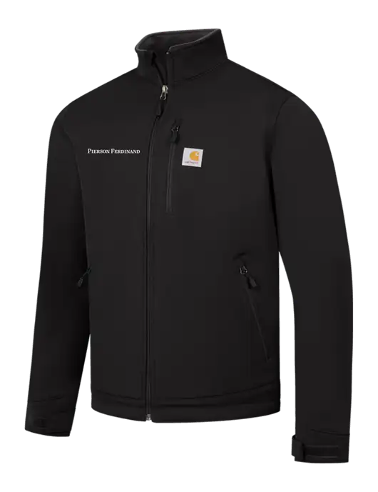 Carhartt Black Crowley Soft Shell Jacket w/Pierson Ferdinand Logo