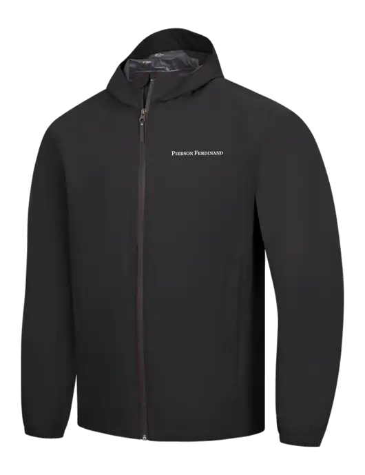 Black Essential Rain Jacket w/Pierson Ferdinand Logo