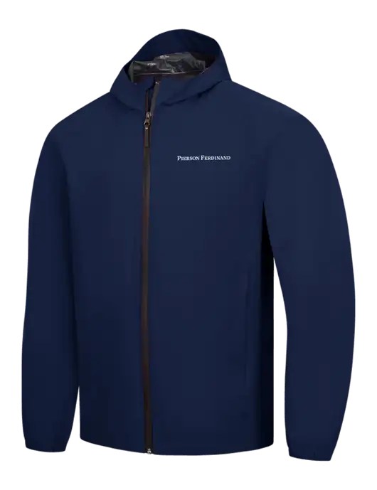 Navy Essential Rain Jacket w/Pierson Ferdinand Logo