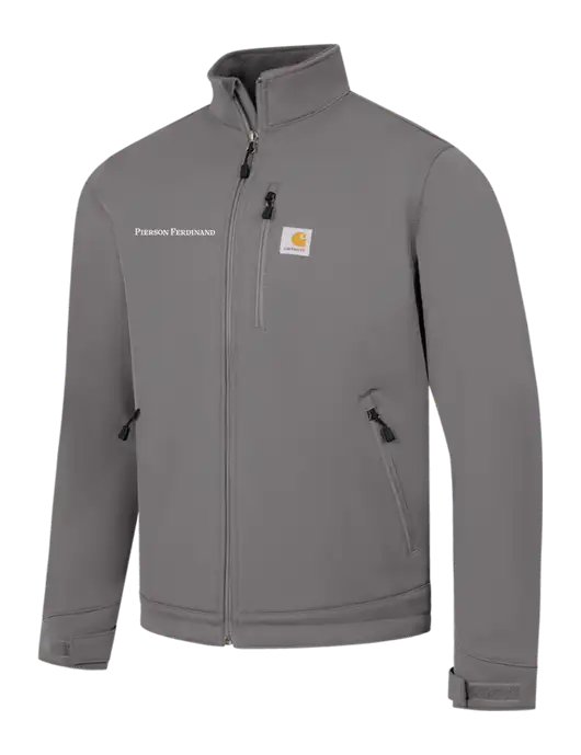 Carhartt Dark Medium Grey Crowley Soft Shell Jacket w/Pierson Ferdinand Logo