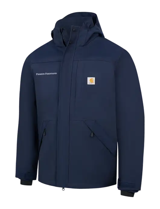 Carhartt Navy Storm Defender Shoreline Jacket w/Pierson Ferdinand Logo