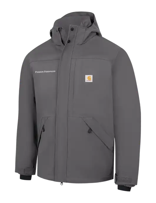 Carhartt Dark Grey Storm Defender Shoreline Jacket w/Pierson Ferdinand Logo