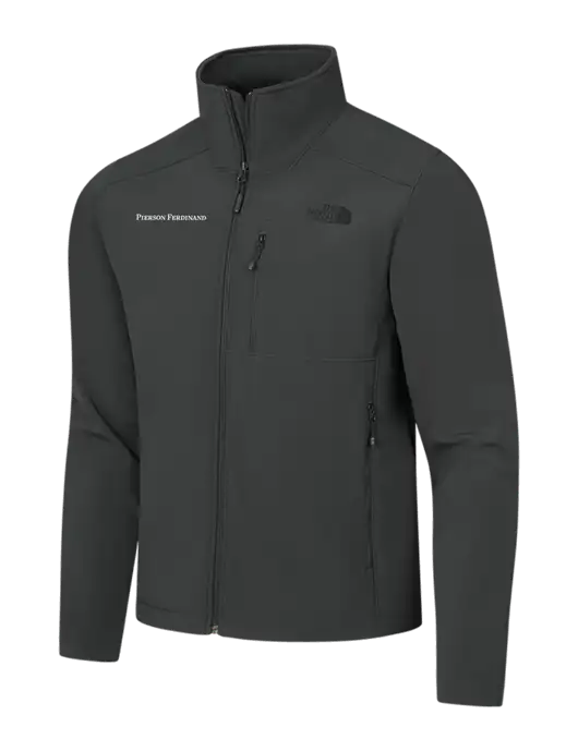 The North Face Dark Medium Grey Apex Barrier Soft Shell Jacket w/Pierson Ferdinand Logo