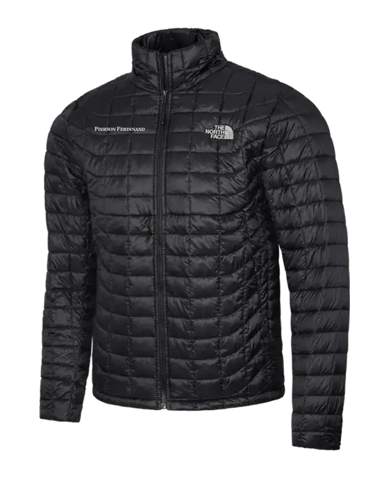 North Face Matte Black ThermoBall Trekker Jacket w/Pierson Ferdinand Logo