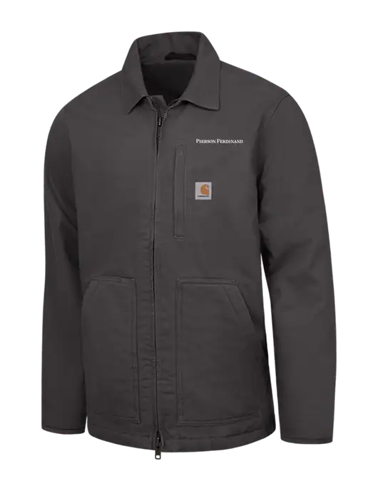 Carhartt Dark Grey Sherpa-Lined Coat w/Pierson Ferdinand Logo