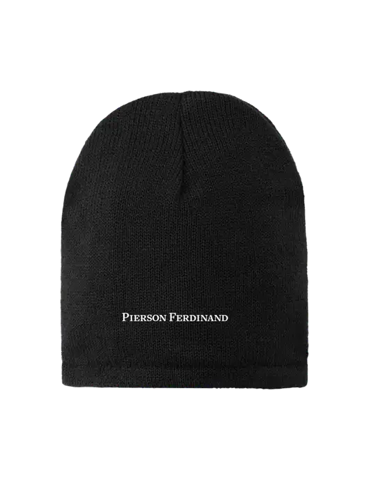 Black Fleece-Lined Beanie Cap w/Pierson Ferdinand Logo