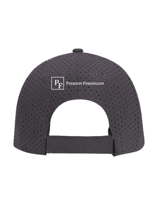 Charcoal Performance Stretchable Cap Hook & Loop w/Full Logo, PF Icon Logo
