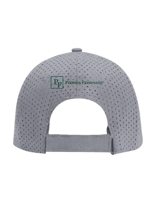 Grey Performance Stretchable Cap Hook & Loop w/Full Logo, PF Icon Logo