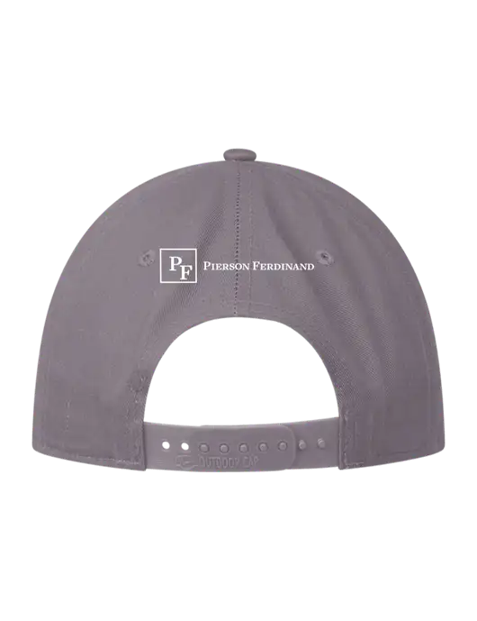 Premium Modern Structured Twill Charcoal Snapback Cap w/Full Logo, PF Icon Logo